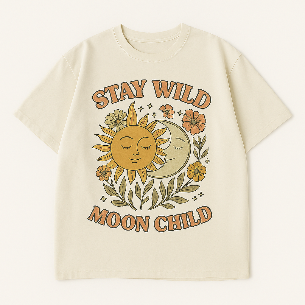 Oversized Boho T-Shirt | Positive Vibes range by Ginger Tee Clothing