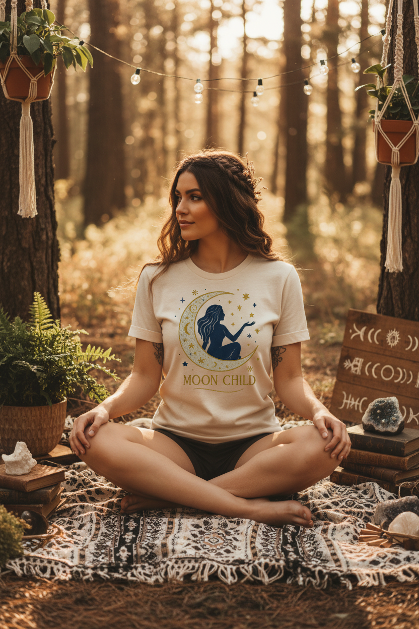 Boho peaceful celestial