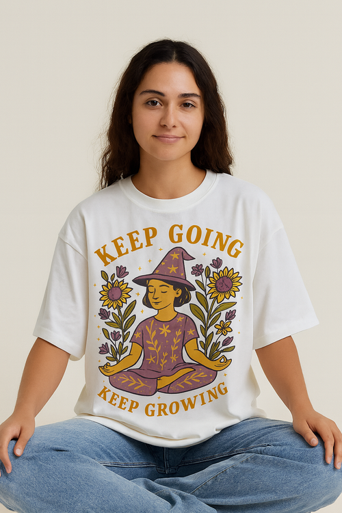 Oversized Boho T-Shirt | Positive Vibes range by Ginger Tee Clothing