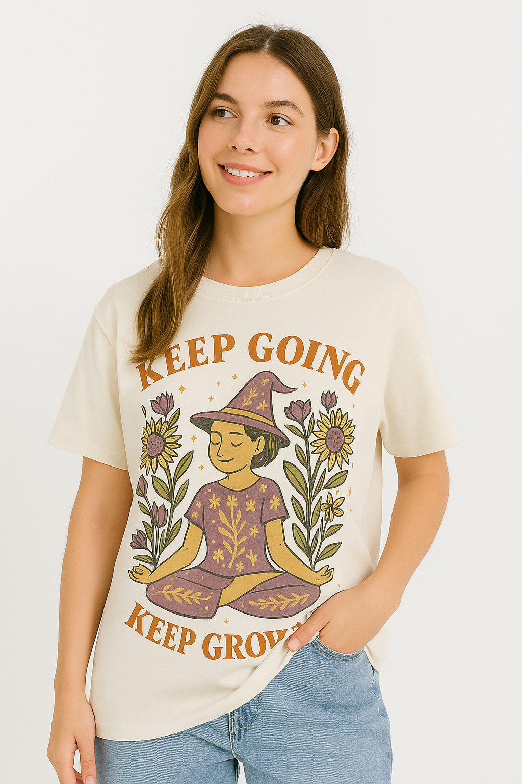 Oversized Boho T-Shirt | Positive Vibes range by Ginger Tee Clothing