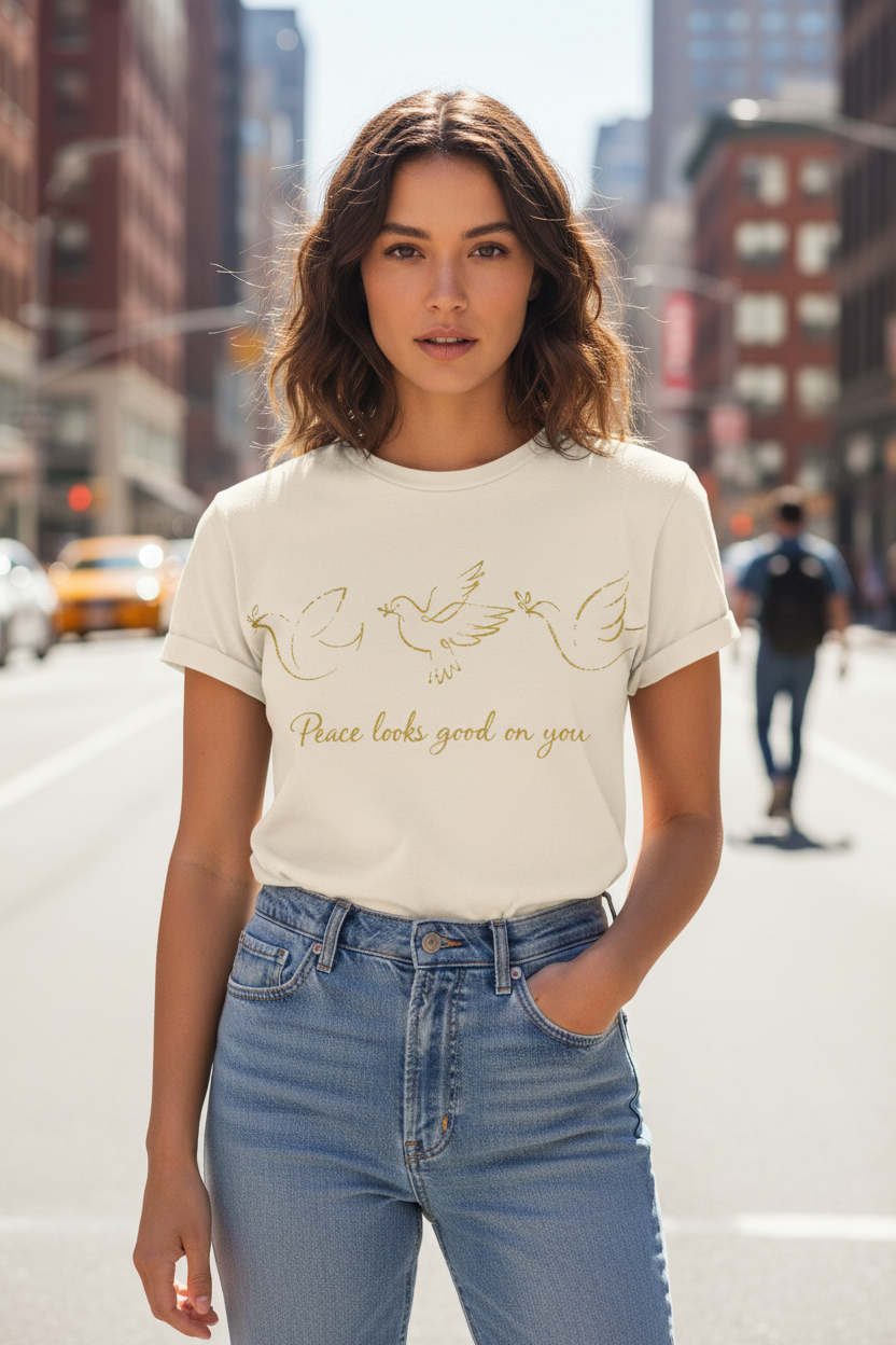 Peace Gold Doves Cream - Tucked
