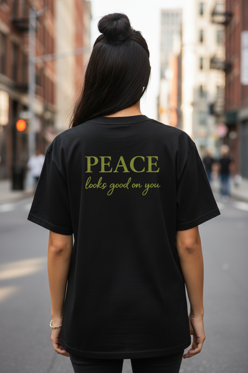 Peace Looks Good On You - Back Black