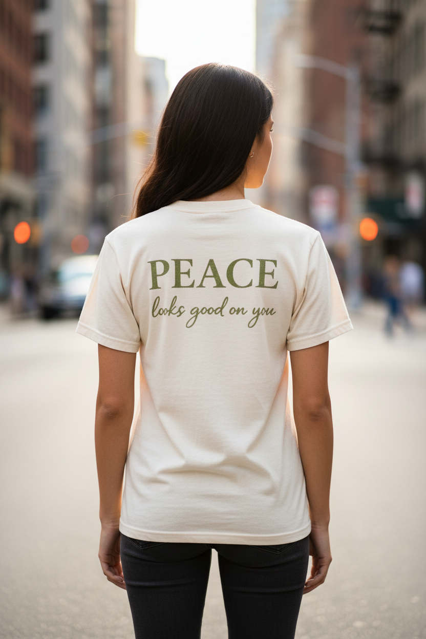 Peace Looks Good On You - Back Cream