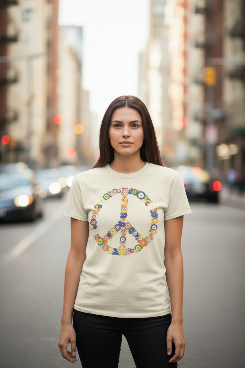 Peace Tee Cream - Standing